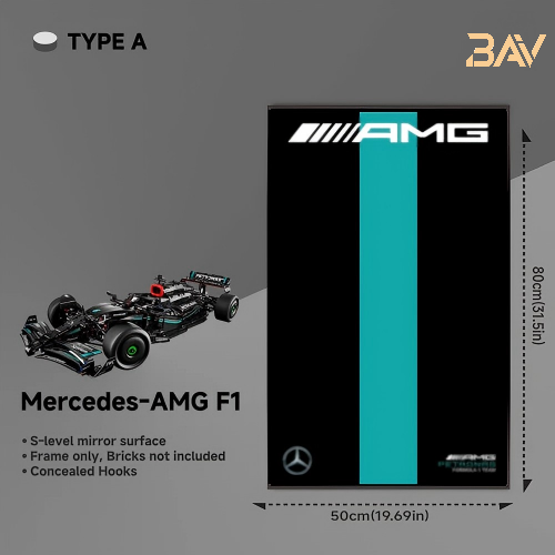 Trilumity Building Block Set: Car Display Frame for Lego Technic Mercedes AMG F1 42171