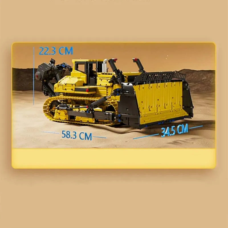 Mould King MOC Motorized Building Block Set: Liebherr PR766 Bulldozer, Model K17049