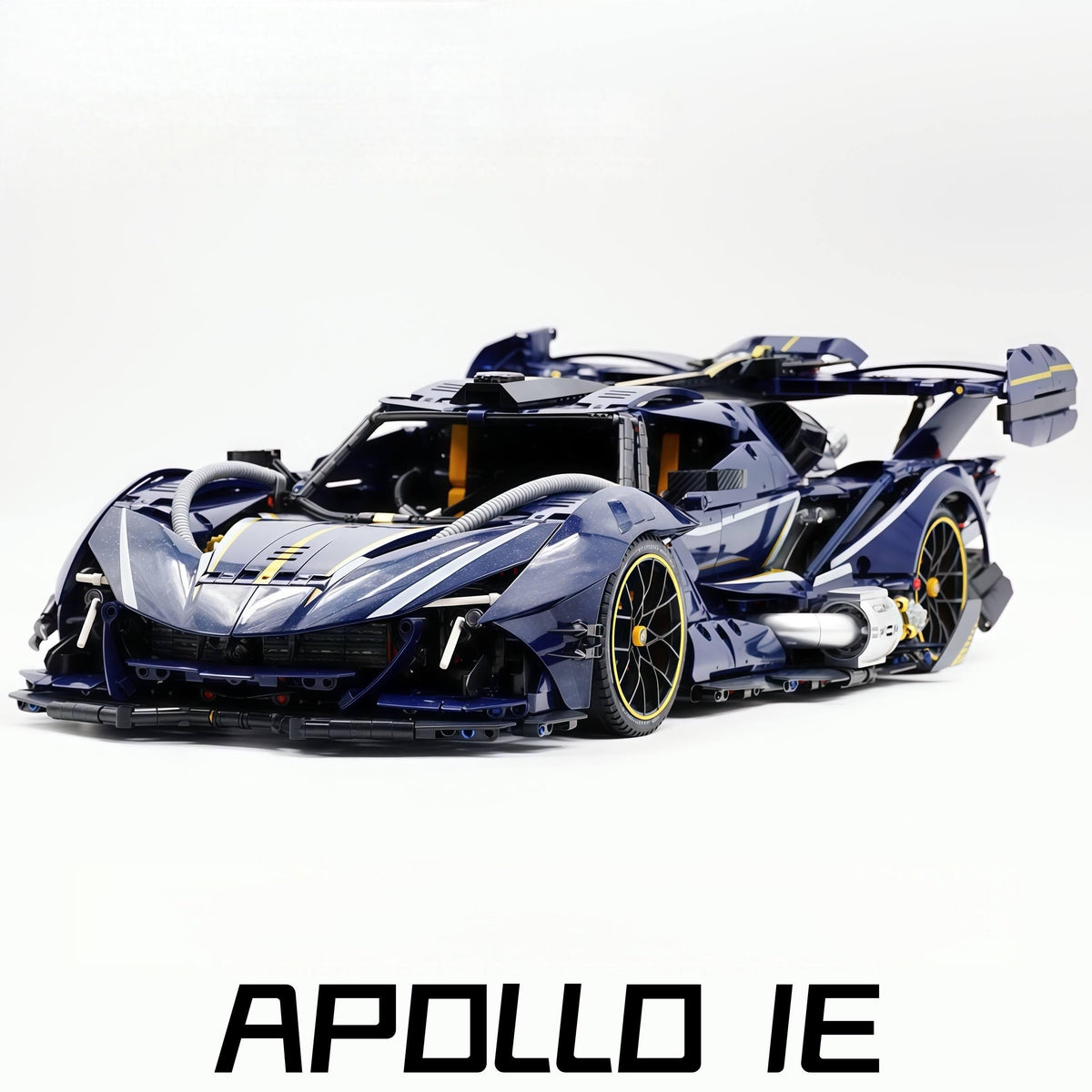 Trilumity Building Block Set: 1:8 Apollo Ie Hypercar — Midnight Edition | Starry Blue Exterior (3656Piece)