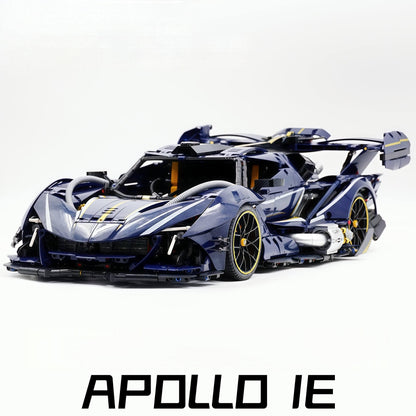 Trilumity Building Block Set: 1:8 Apollo Ie Hypercar — Midnight Edition | Starry Blue Exterior (3656Piece)