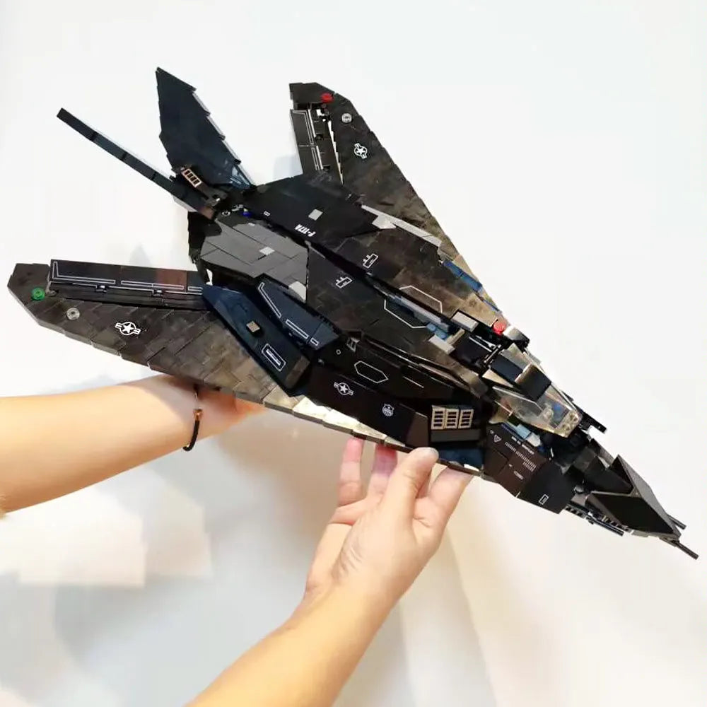 JieStar MOC Building Block Set: Stealth Aircraft F-117A Nighthawk, Model 58058