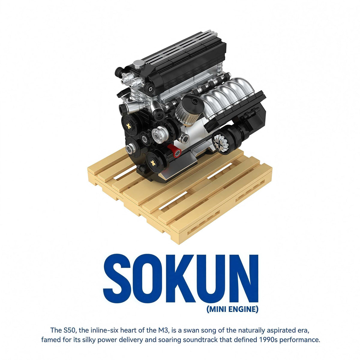 Trilumity Building Block Set: BMW M3 S50 Engine | Home Decor (292-Piece)