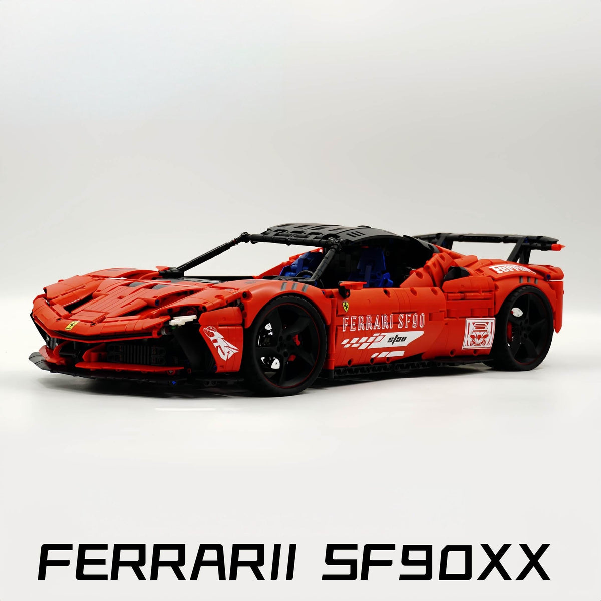 Trilumity Motorized Building Block Set: 1:8 Xx Track Hybrid Red Edition, The Ultimate Supercar, More Than 12 Features Restored(4100-Piece)
