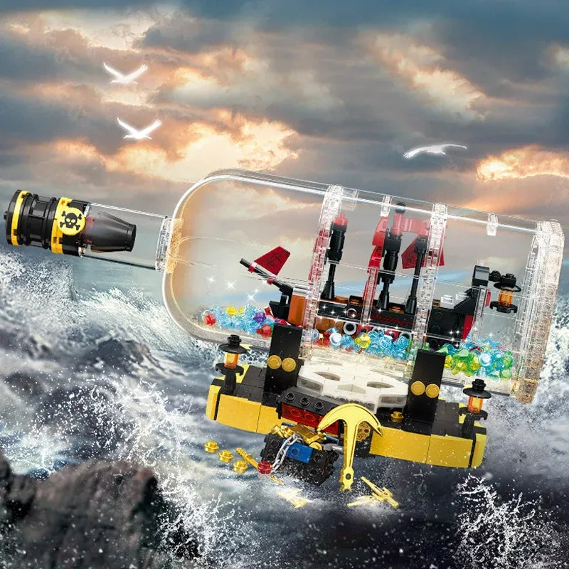 JieStar Building Block Set: Ship In A Bottle, Model JJ9026