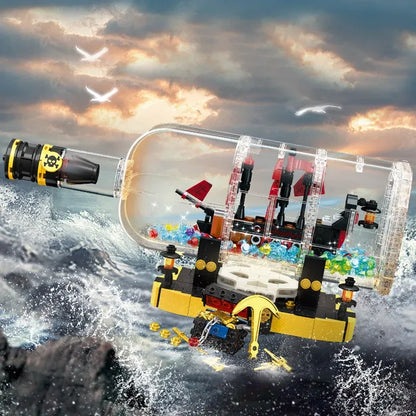 JieStar Building Block Set: Ship In A Bottle, Model JJ9026