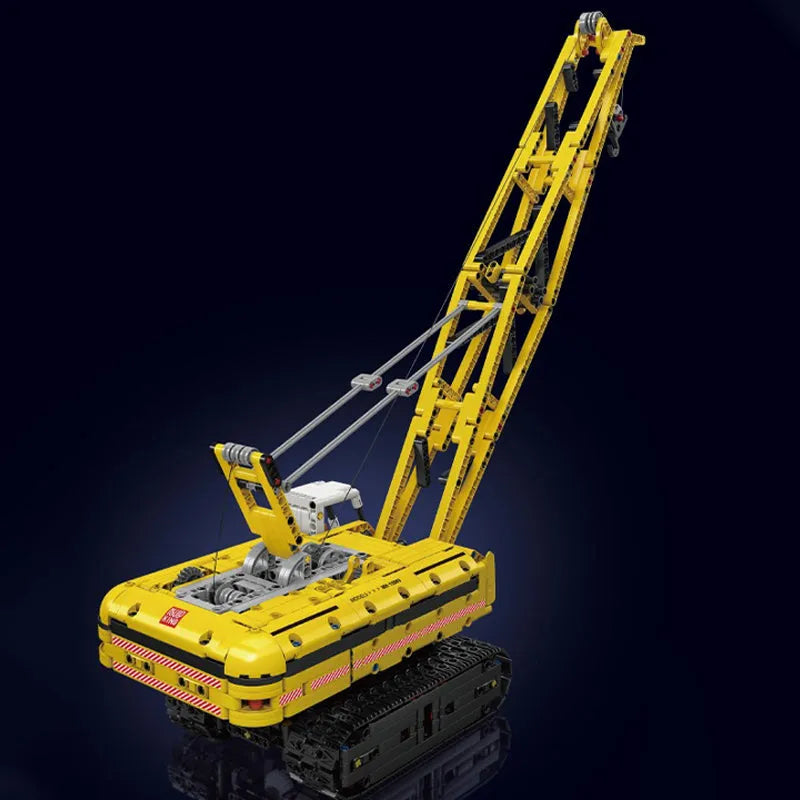 Mould King MOC Building Block Set: Motorized Yellow Crawler Crane, Model 15069