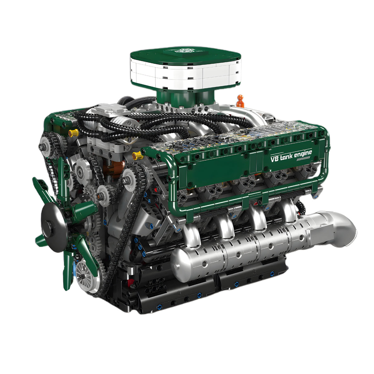 Trilumity Building Block Set: Motorised V8 Tank Engine (2250-Piece)