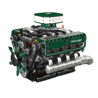 Trilumity Building Block Set: Motorised V8 Tank Engine (2250-Piece)
