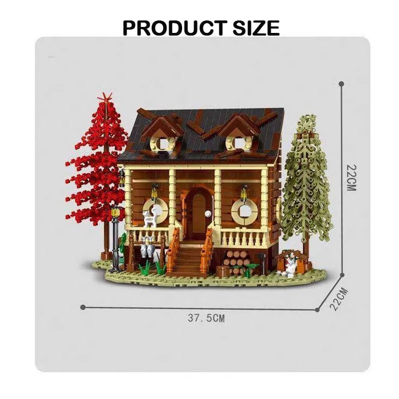 MORK MOC Building Block Set: Forest Cabin, Model 031074