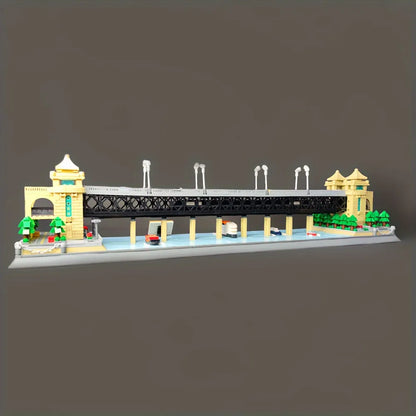 Wange MOC Building Block Set: China Wuhan River Bridge, Model 6223