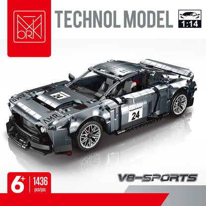 MORK MOC Motorized Building Block Set: Aston Martin Victor Sports Car, Model 023030