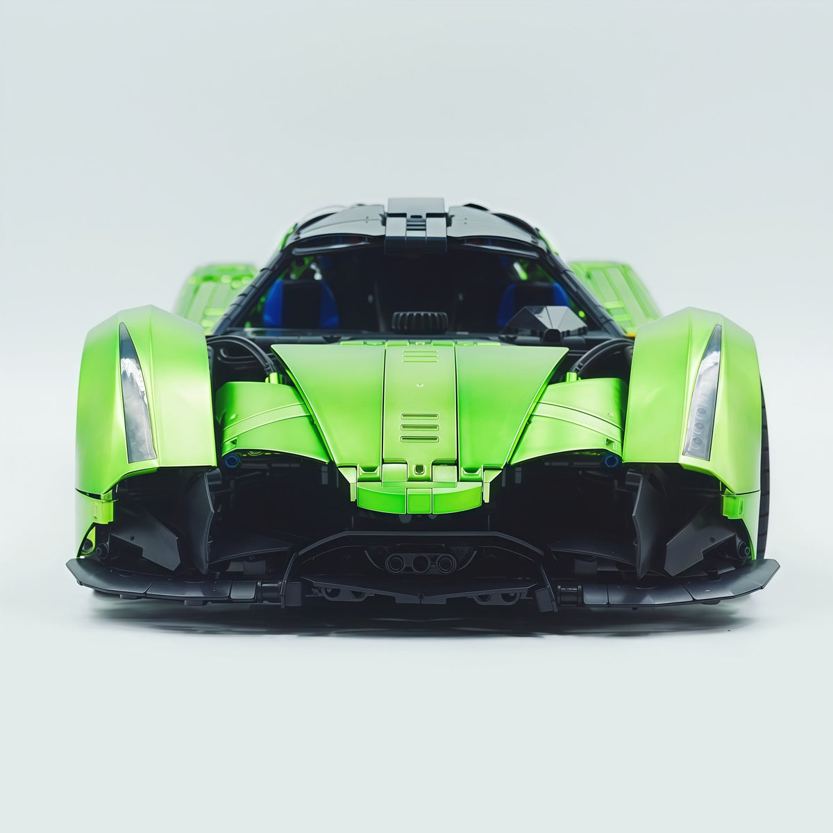 Trilumity Building Block Set: 1:8 Devel sixteen V16 | Neon Green Custom Edition | Officially licensed (4016Piece)