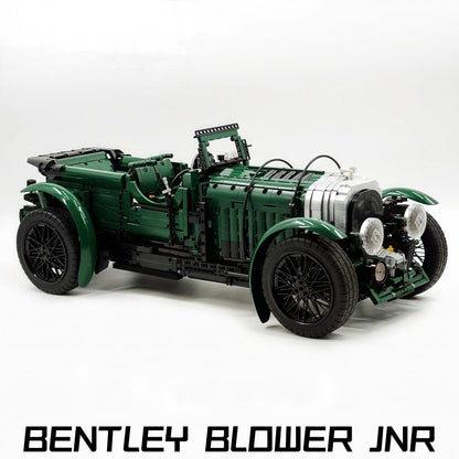 Trilumity Motorized Building Block Set: 1:8 Bentley Blower Junior | Vintage Aesthetic City Car Set (3918+-Piece)