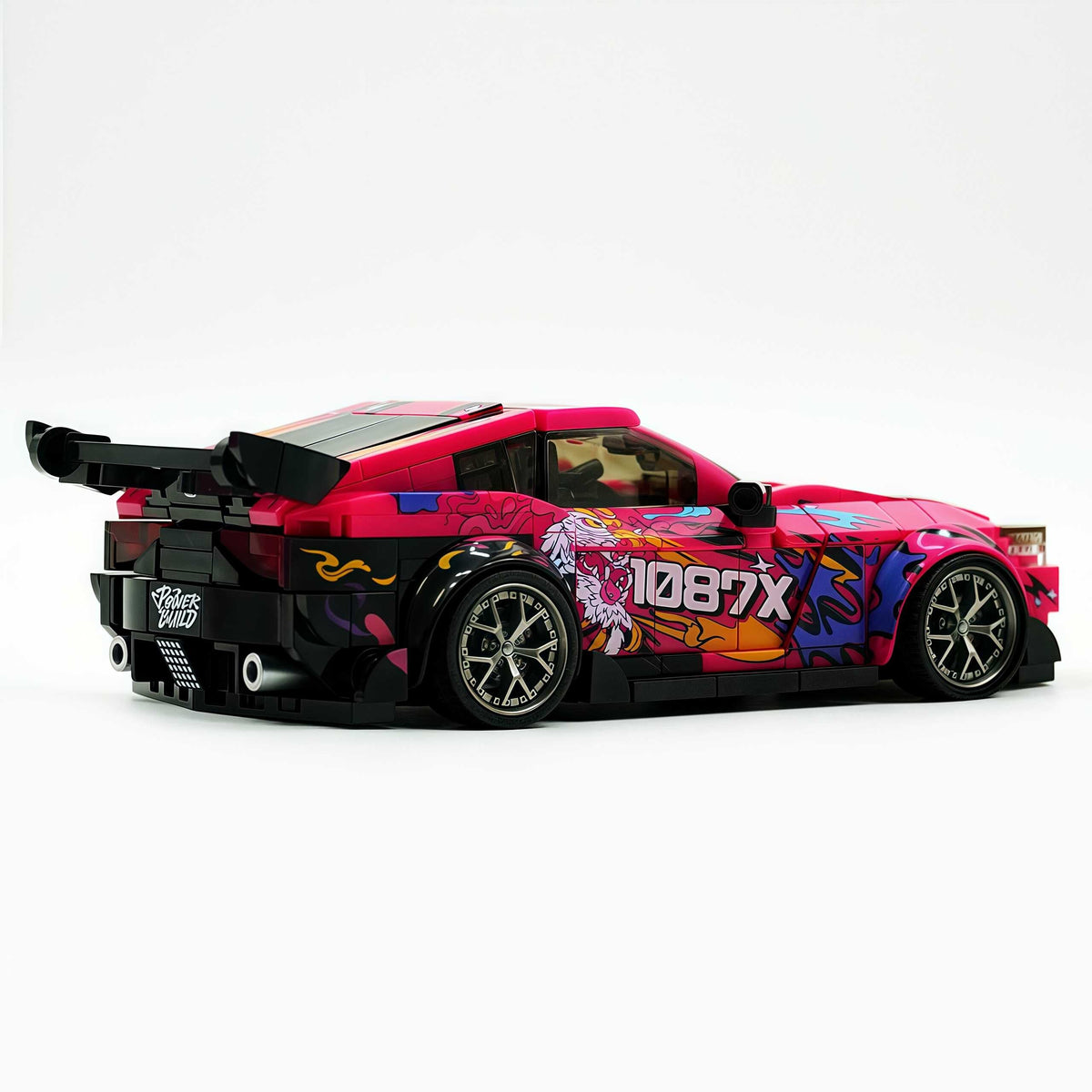 Trilumity Building Block Set: Toyota Supra r32 1097x with Container Display Case (415-Piece)