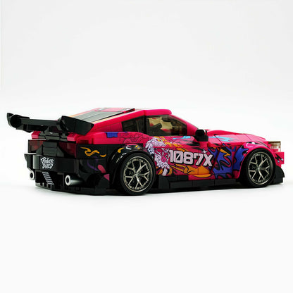 Trilumity Building Block Set: Toyota Supra r32 1097x with Container Display Case (415-Piece)