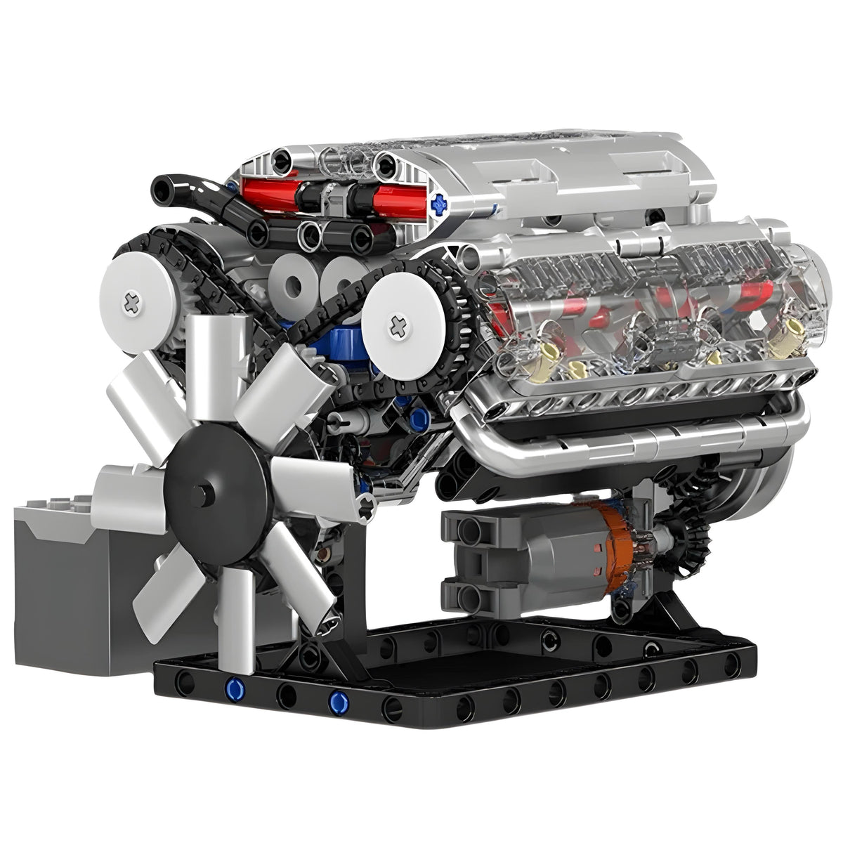 Trilumity Building Block Set: Motorised V8 Engine (534-Piece)