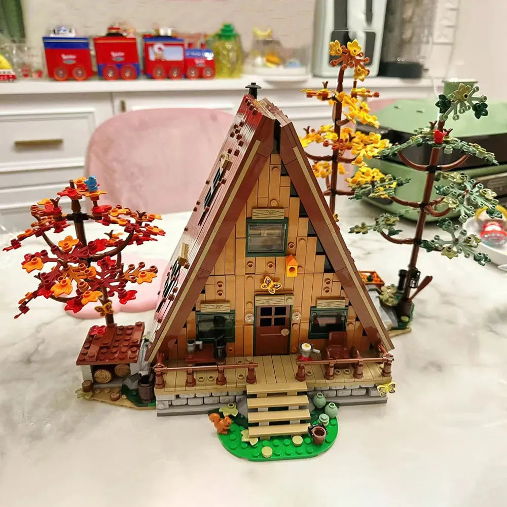 MOC Building Block Set: A Frame Cabin, Model 67001