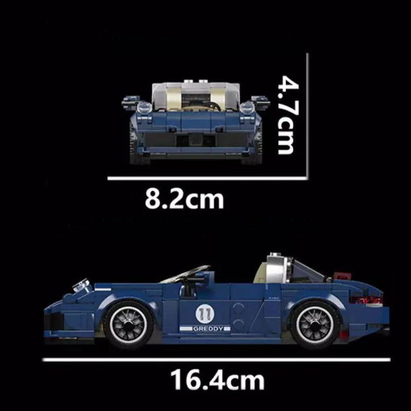 Mould King Building Block Set: Mini Porsche 911 Targa Speed Champions, Model K27040