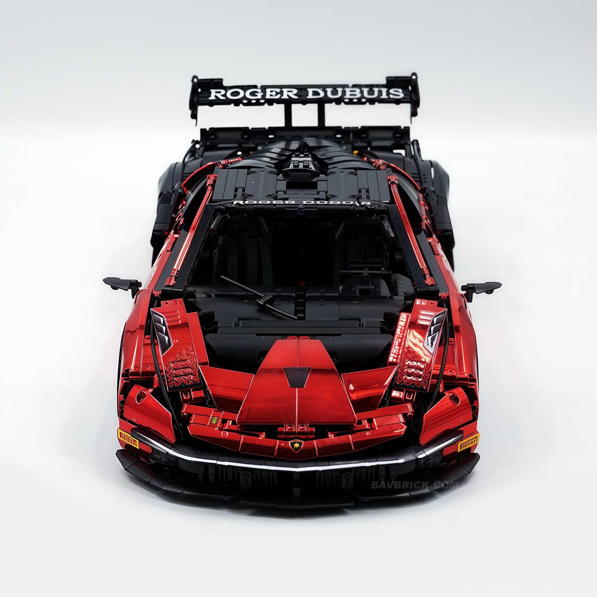 Trilumity Building Block Set: 1: 8 The Ultimate Italian Track-Only V12 Hypercar, Mirror Red Plated Limited Edition (4100+Piece)