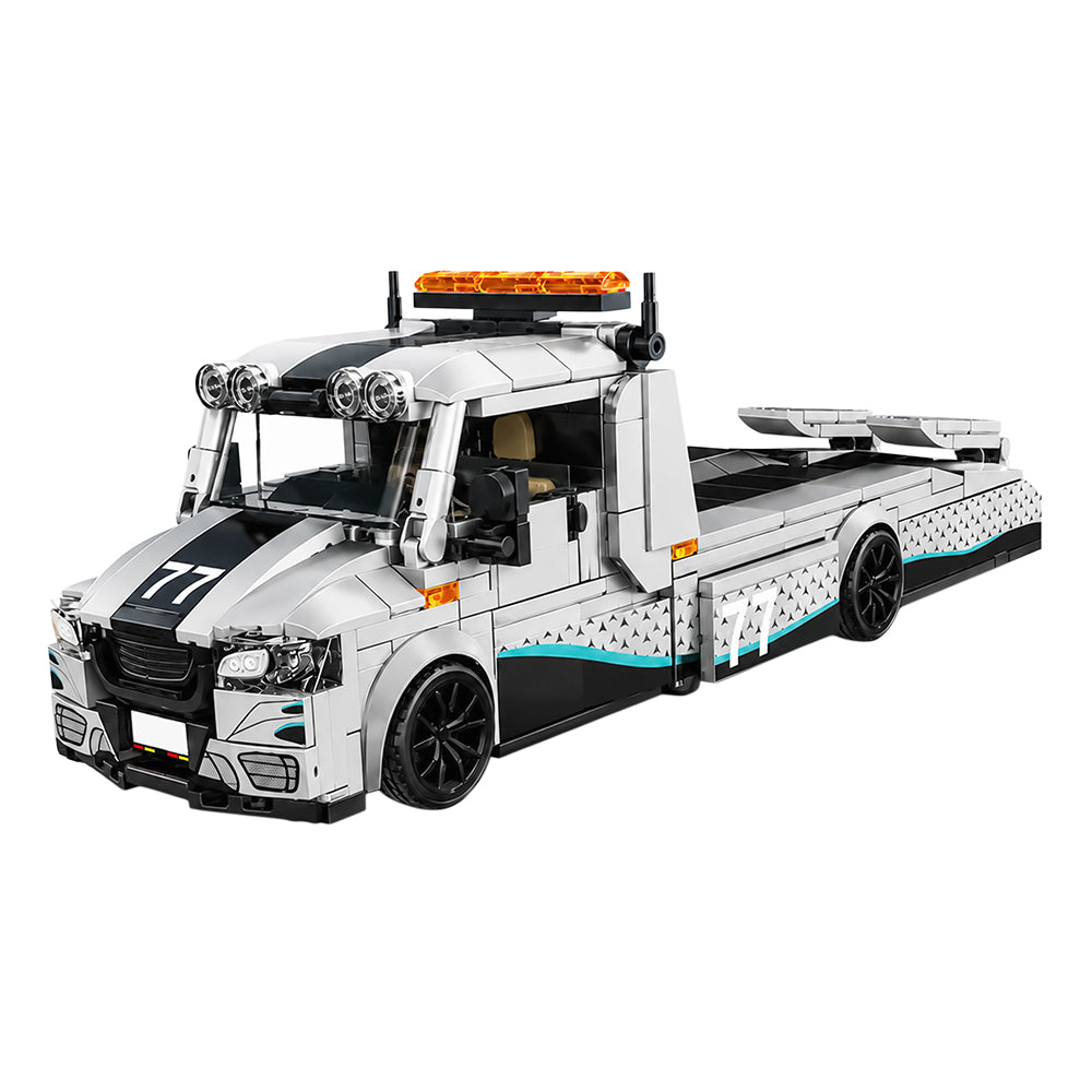 Trilumity Building Block Set: Flatbed Car Transporter | 672-Piece