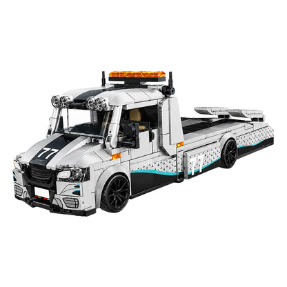 Trilumity Building Block Set: Flatbed Car Transporter | 672-Piece