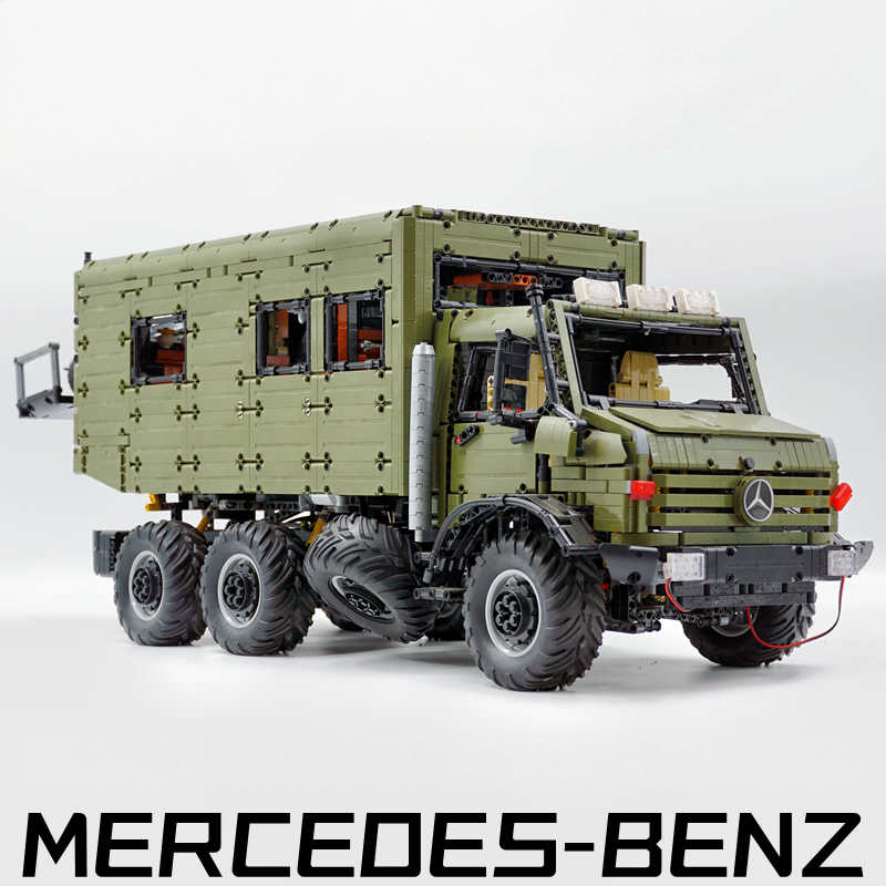 Trilumity Building Block Set: 1:8 Remote-Controlled Mercedes Unimog Expedition Truck | Fully Motorized Collector’s Edition (6689-Piece)