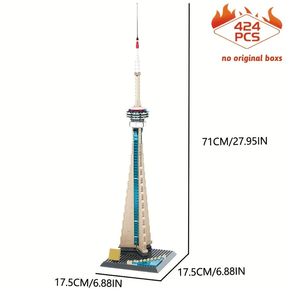 Wange MOC Building Block Set: Canada Toronto TV Tower, Model 4215