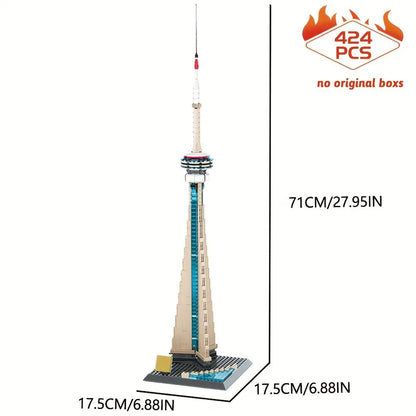 Wange MOC Building Block Set: Canada Toronto TV Tower, Model 4215