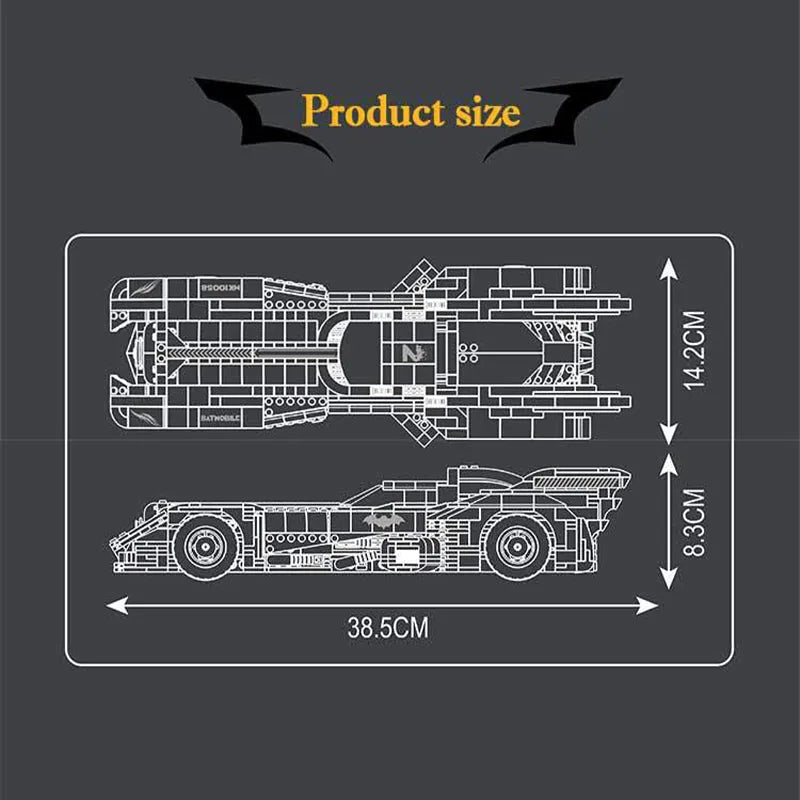 Mould King MOC Building Block Set: Bat Sports Car, Model K10058