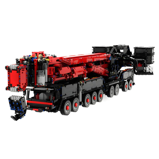 Trilumity Liebherr Red Edition Crane Building Block Set, Remote Control, 9,178-Piece