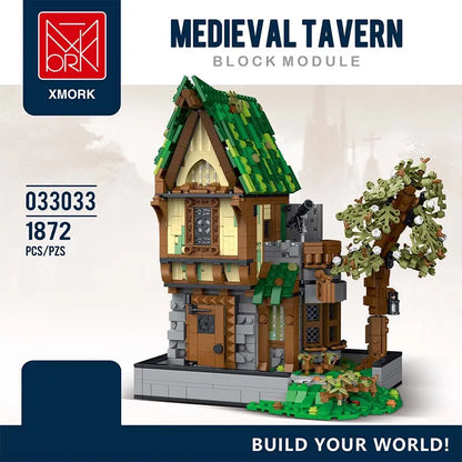 MORK MOC Building Block Set: Medieval Tavern, Model 033033