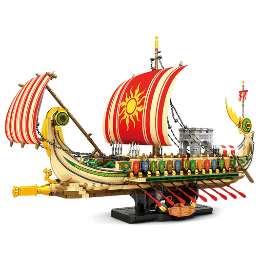 Trilumity Greek Warship, Travel Through History and Reproduce Classics Building Block Set, 2,982-Piece