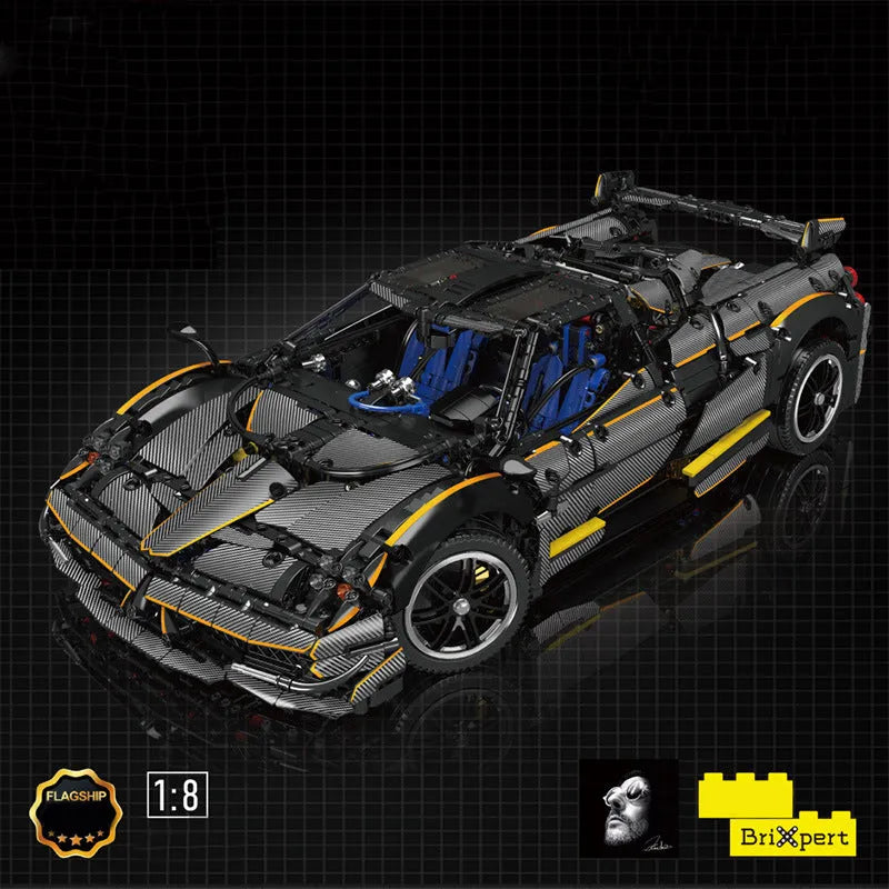 Mould King MOC Motorized Building Block Set: Supercar Pagani Huayra Racing Car, Model 13182
