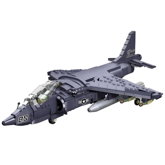 Trilumity AV-8 Sea Harrier Aircraft Building Block Set, 805-Piece