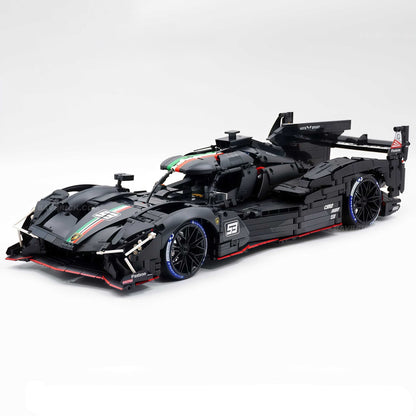 Trilumity Motorized Building Block Set: 1:8 The Ultimate LMDh Hybrid Prototype | Matte Black Custom Edition (3771-Piece)