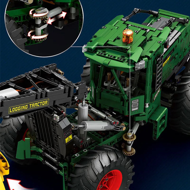 Reobrix MOC Building Block Set: Motorized Log Skidder, Model RE22027