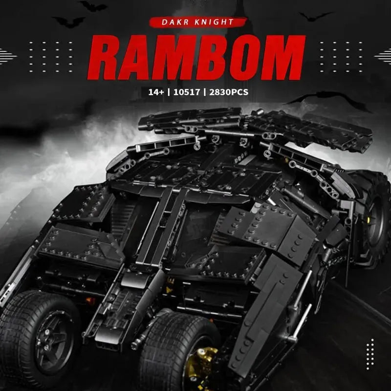 MOC Building Block Set: Dark Knight MOC Rambom Car, Model 10517