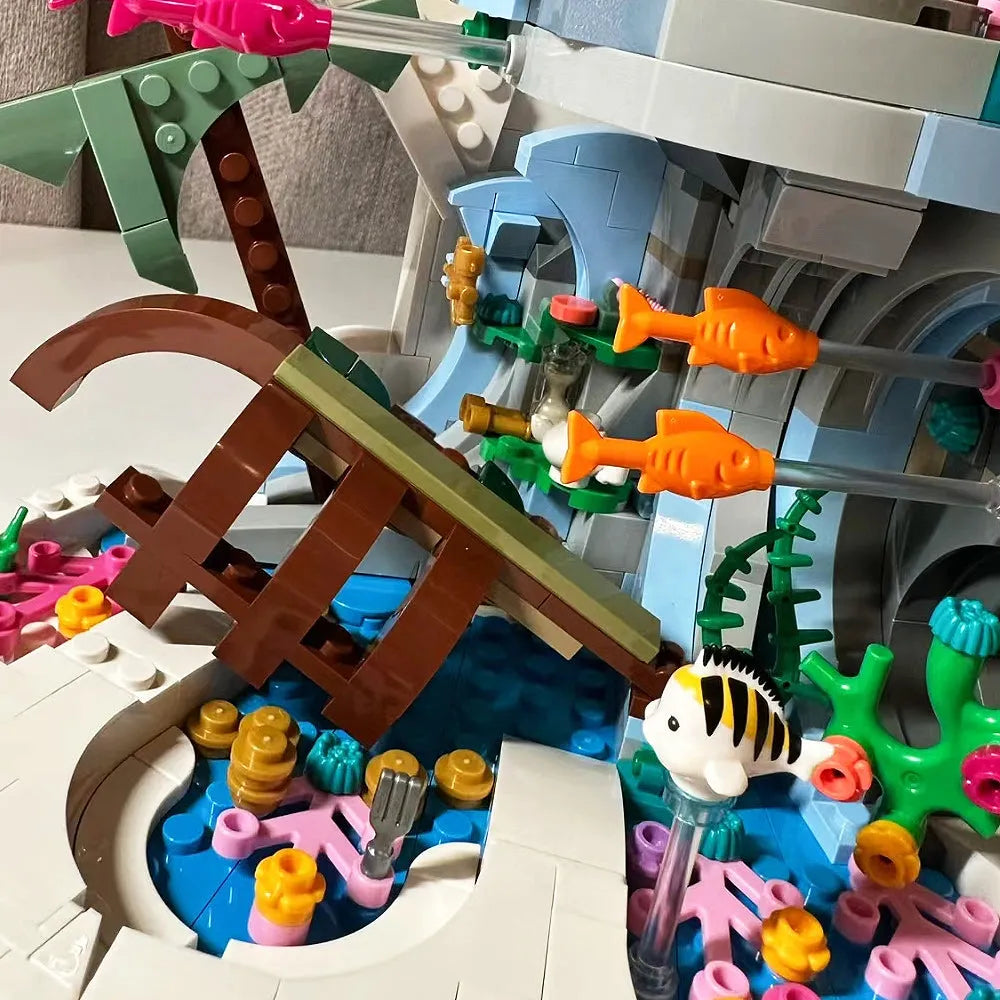 MOC Building Block Set: Little Mermaid Royal Clamshell, Model 68009