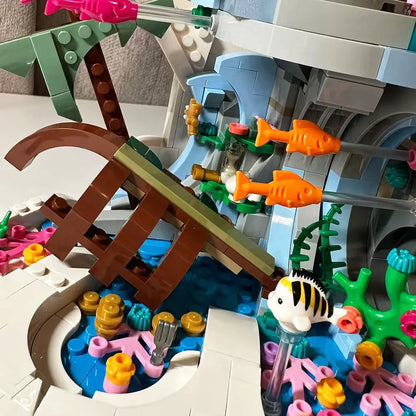 MOC Building Block Set: Little Mermaid Royal Clamshell, Model 68009