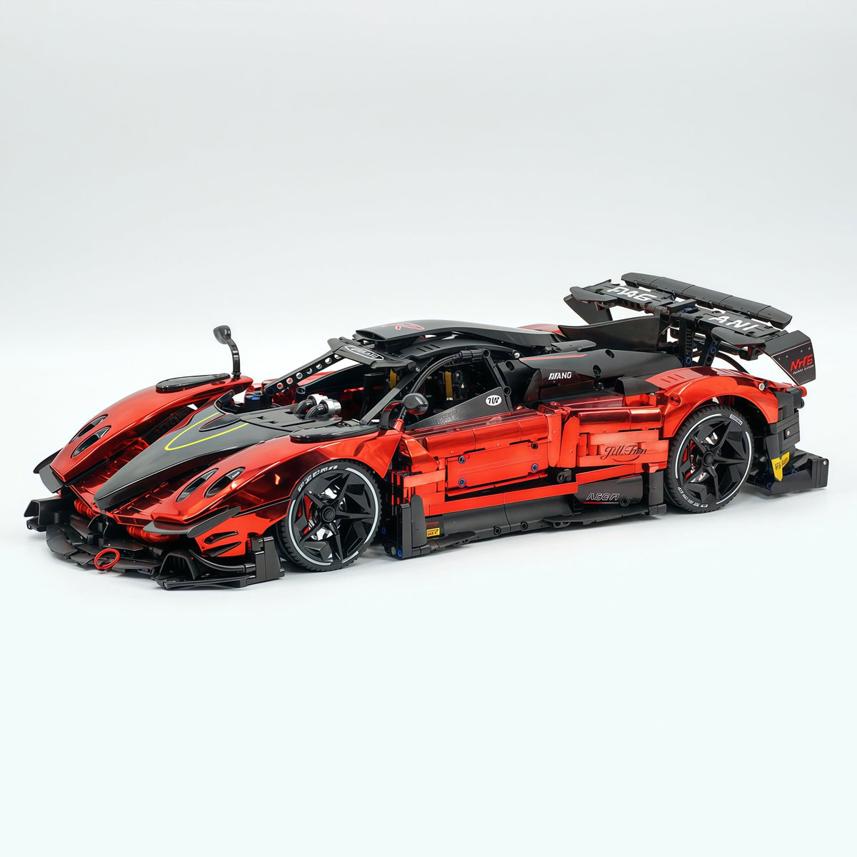Trilumity Building Block Set: 1:8 Pagani Zonda R | Mirror Blood Red Paint Italian Hypercar (3300+-Piece)