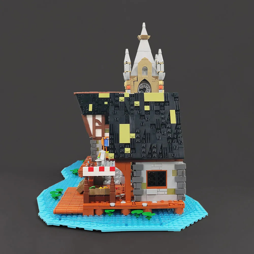 JieStar MOC Building Block Set: Medieval Town Market, Model 89150