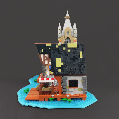 JieStar MOC Building Block Set: Medieval Town Market, Model 89150