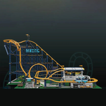 Mould King Building Block Set: Motorized Fairground Roller Coaster, Model K 11012