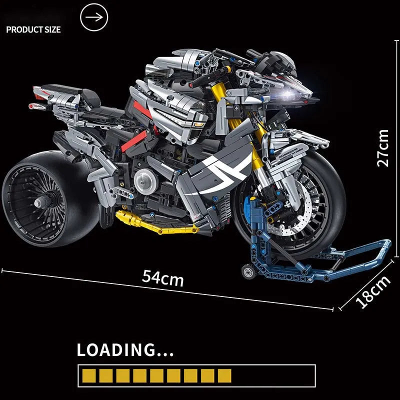 Panlos MOC Building Block Set: Super Sport Racing Motorcycle, Model 672106