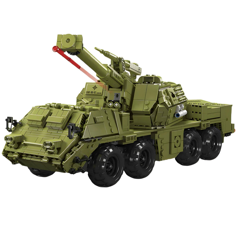 Trilumity Dana Self-Propelled Artillery Tank Building Block Set, Remote Control, 1,922-Piece