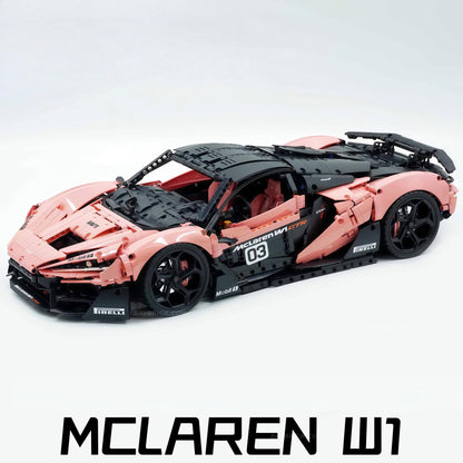 Trilumity Motorized Building Block Set: 1:8 The Ultimate British Woking Hypercar | Misty Rose Custom Edition | Shipped in Original Gift Box