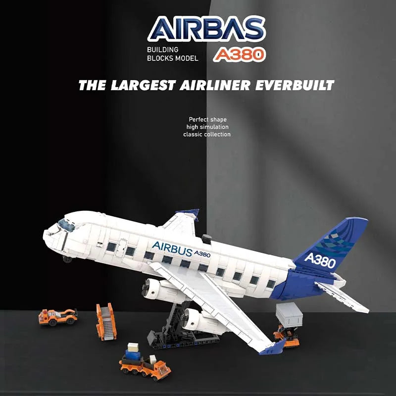 DK MOC Building Block Set: Airbus A380 Airplane, Model DK80008