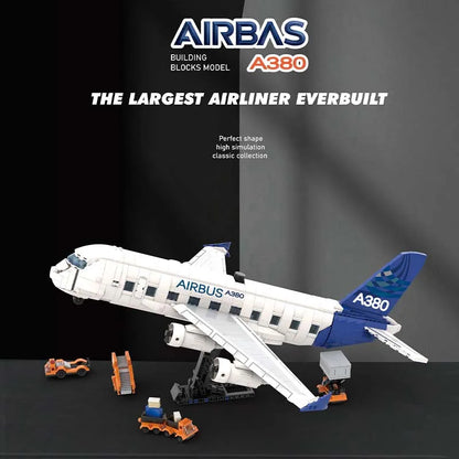 DK MOC Building Block Set: Airbus A380 Airplane, Model DK80008