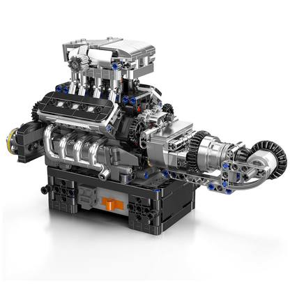 Trilumity Building Block Set: Motorised British Mcl Supercar V8 Engine (737-Piece)