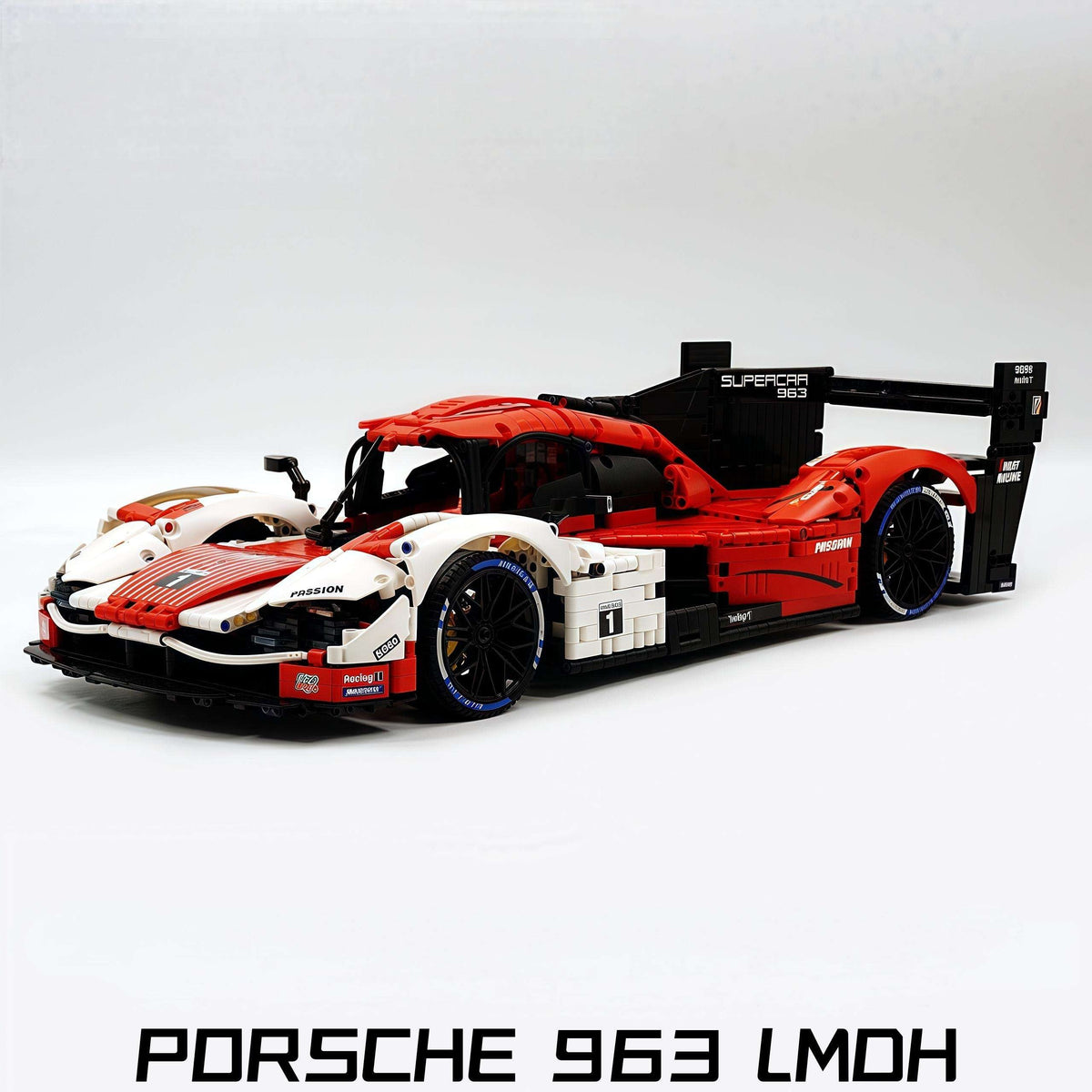 Trilumity Building Block Set: 1: 8 Porsche 963 Racing Car, Iconic Design and Authentic Details (3460-Piece)
